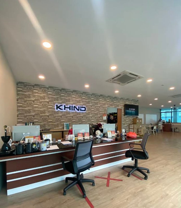Kaunter di dalam pejabat korporat Khind